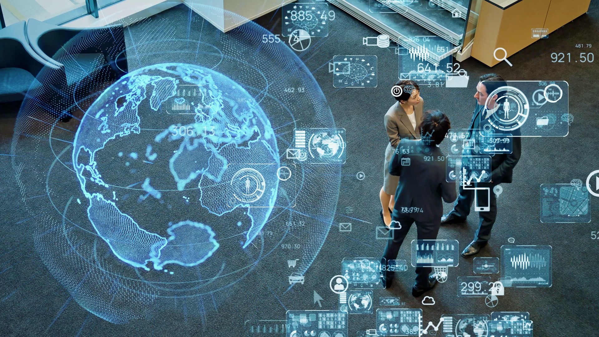 Global business network concept. Communication of business.